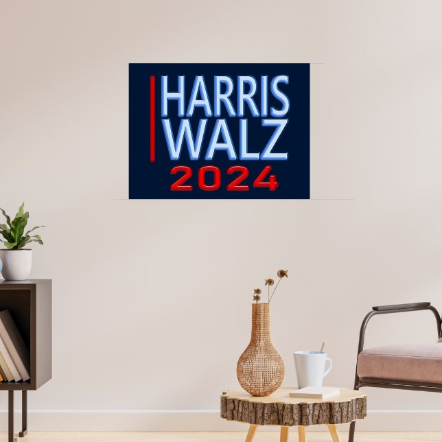 Harris Walz 2024 Presidential Election Poster (Living Room 3)