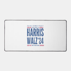 Harris Walz 2024 Save Democracy Desk Mat