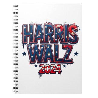 Harris Walz 2024 Spiral Notebook