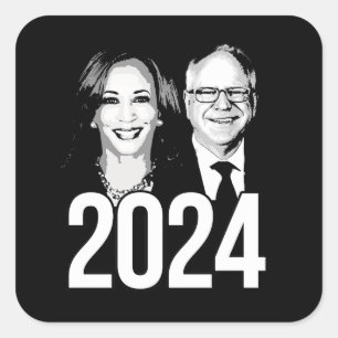 Harris Walz 2024 Square Sticker