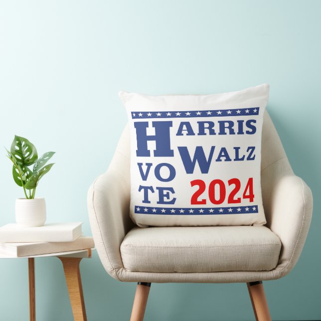Harris Walz 2024 Stop Creepy Weird Vote Democrat Cushion (Chair)