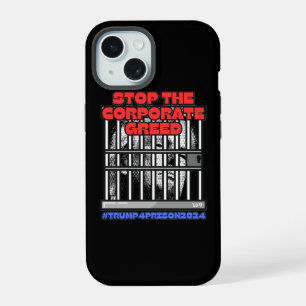 HARRIS-WALZ 2024 STOP THE CORPORATE GREED iPhone 15 CASE