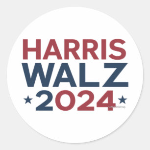 Harris walz 2024 trending design classic round sticker