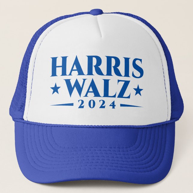 Harris Walz 2024  Trucker Hat (Front)
