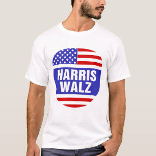Harris Walz 2024 US American Flag T-Shirt