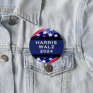 Harris Walz 2024 USA Flag 7.5 Cm Round Badge