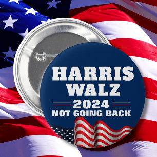 Harris Walz 2024 Vote Democrat 6 Cm Round Badge