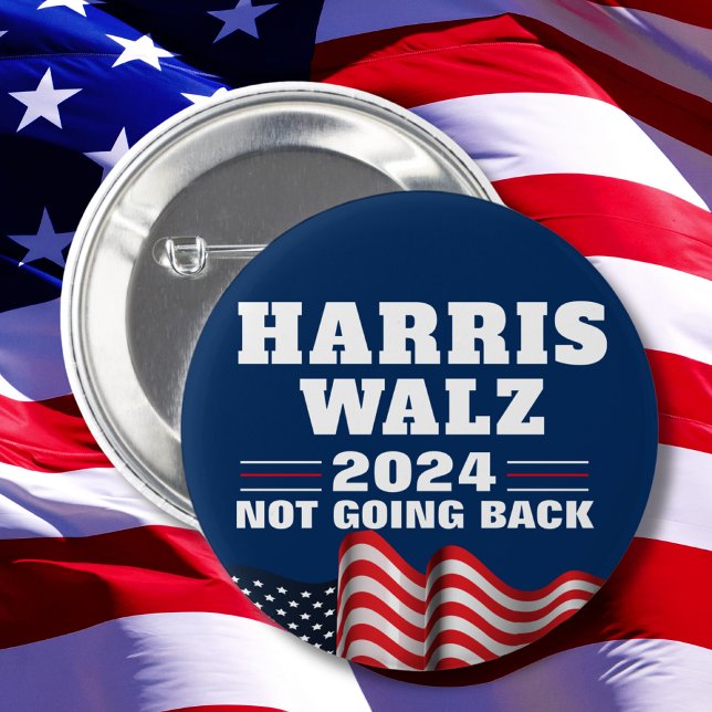 Harris Walz 2024 | Vote Democrat 6 Cm Round Badge (Creator Uploaded)