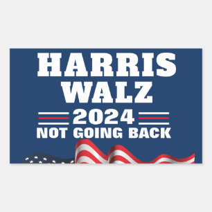 Harris Walz 2024 Vote Democrat Rectangular Sticker