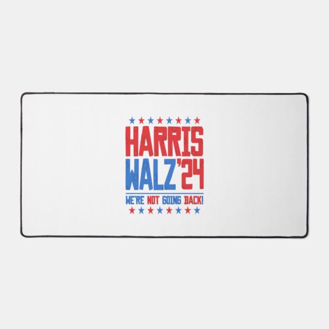 HARRIS WALZ 2024 - We're Not Going Back  Desk Mat (Front)