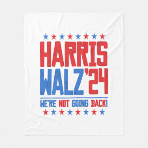 HARRIS WALZ 2024 - We're Not Going Back Fleece Blanket