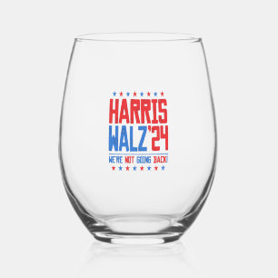 HARRIS WALZ 2024 - We're Not Going Back Stemless Wine Glass