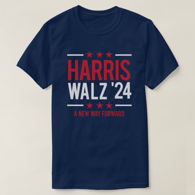 Harris Walz '24 - A new way forward T-Shirt (Design Front)