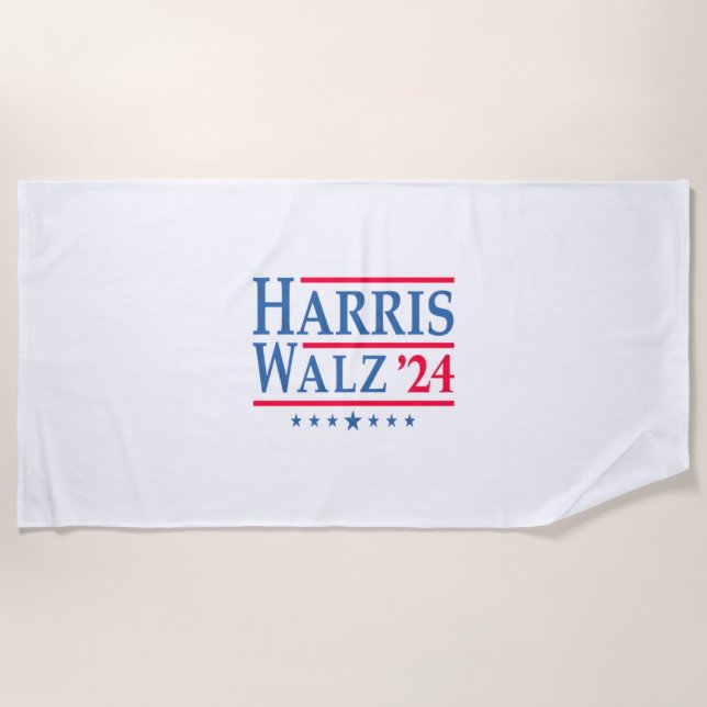 Harris Walz 24  Beach Towel (Front)