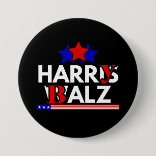 Harris Walz 24 Harry Balz 2024 Meme Democratics 7.5 Cm Round Badge