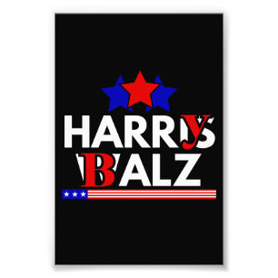 Harris Walz 24 Harry Balz 2024 Meme Democratics Photo Print