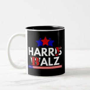 Harris Walz 24 Harry Balz 2024 Meme Democratics Two-Tone Coffee Mug