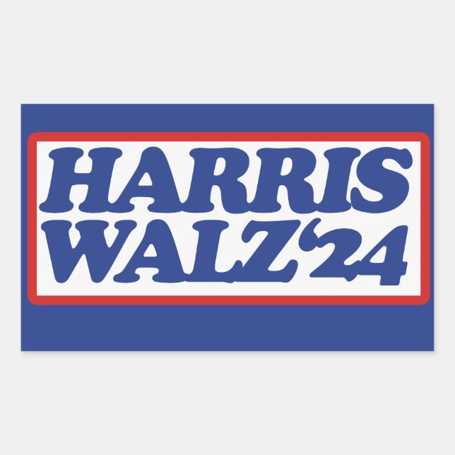 Harris Walz '24                                    Rectangular Sticker (Front)