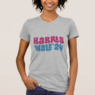 Harris Walz '24 Retro Campaign Graphic - Vibrant D T-Shirt