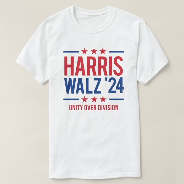 Harris Walz '24 - Unity over Division T-Shirt (Design Front)