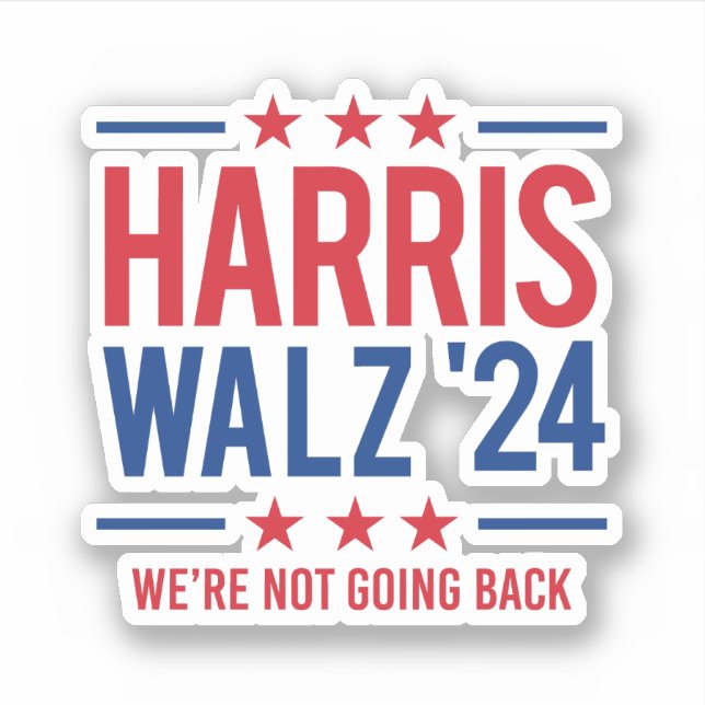 Harris Walz '24 - We're not going back (Front)