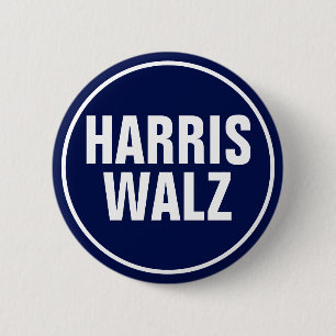 Harris-Walz 6 Cm Round Badge