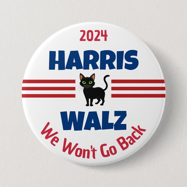 Harris Walz Campaign 7.5 Cm Round Badge (Front)