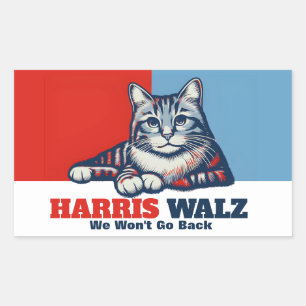 Harris Walz Campaign Rectangular Sticker