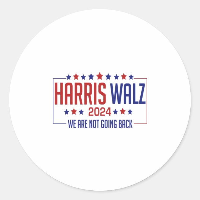 harris walz  classic round sticker (Front)