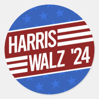 Harris Walz Classic Round Sticker