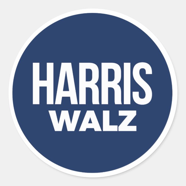 Harris Walz  Classic Round Sticker (Front)