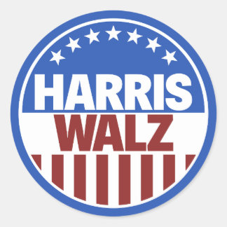 Harris Walz Classic Round Sticker