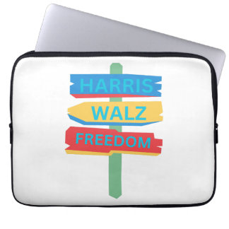 Harris Walz Coconut Tree Laptop Sleeve