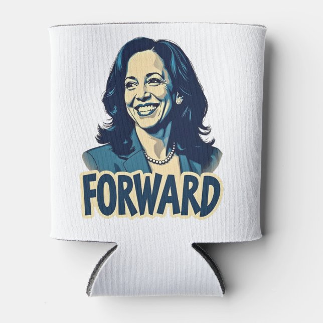 Harris Walz Election 2024 Forward Gift  Can Cooler (Front)