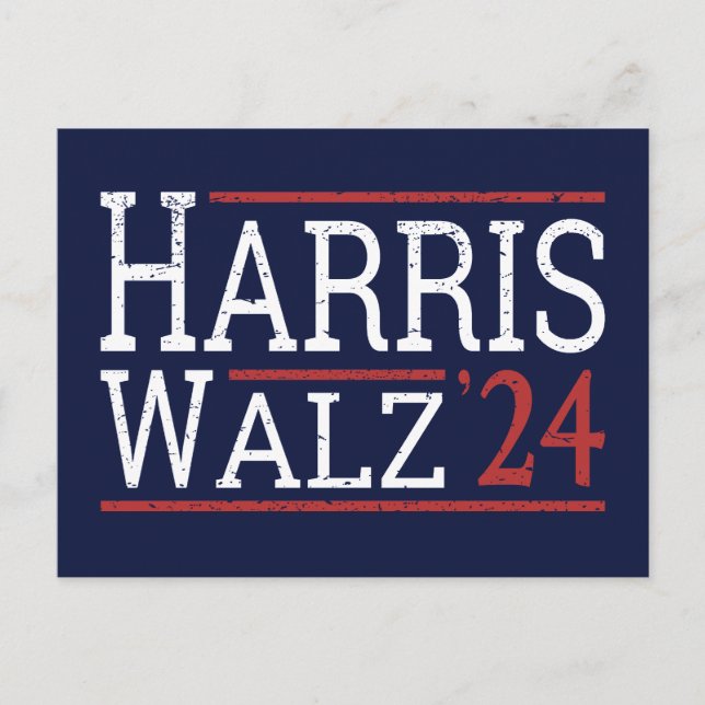 Harris Walz Election 2024 I Postcard (Front)