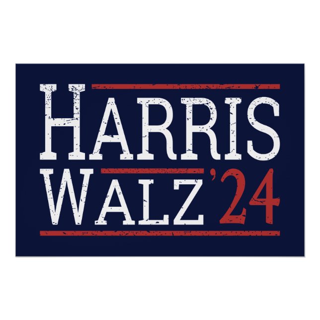 Harris Walz Election 2024 I Poster (Front)