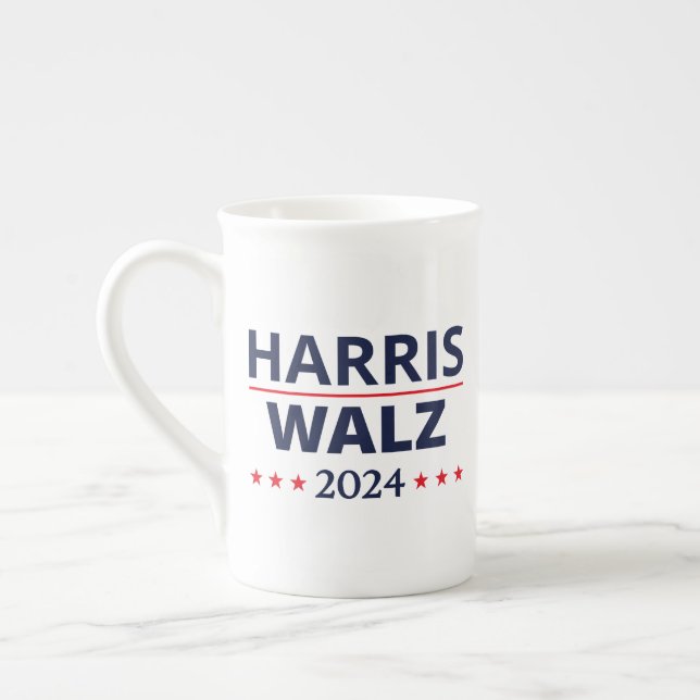 Harris Walz Election 2024 III Bone China Mug (Left)