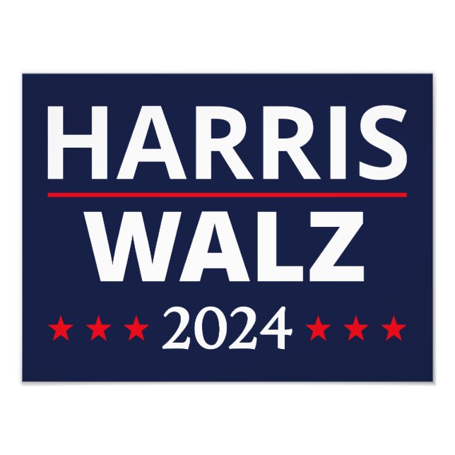 Harris Walz Election 2024 III Photo Print (Front)