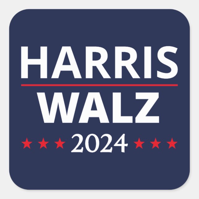 Harris Walz Election 2024 III Square Sticker (Front)