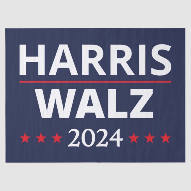 Harris Walz Election 2024 III Tissue Paper (Front)