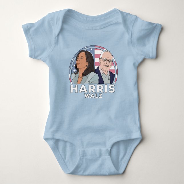 Harris Walz Election Baby Bodysuit (Front)
