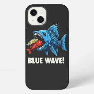 Harris Walz Election Blue Waves Democrat Fish iPhone 13 Case