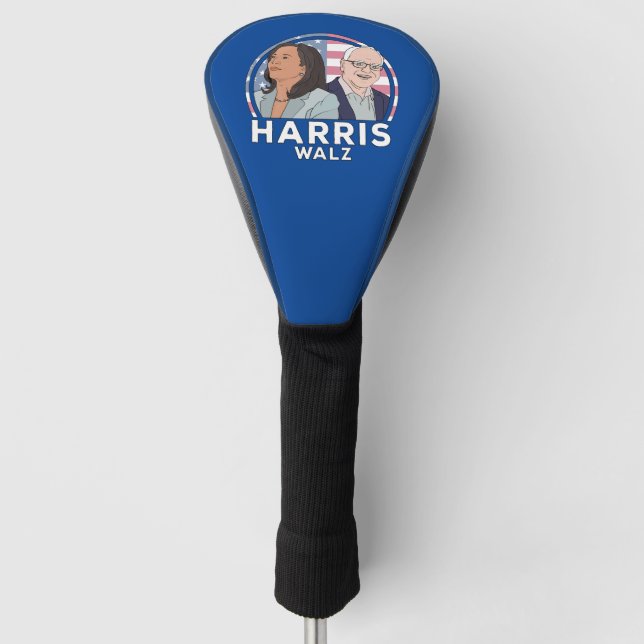 Harris Walz Election Golf Head Cover (Front)