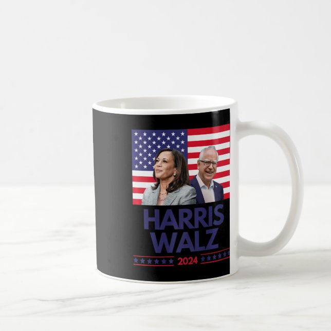 Harris Walz Election Kamala Harris Tim Waltz Ameri Coffee Mug (Right)
