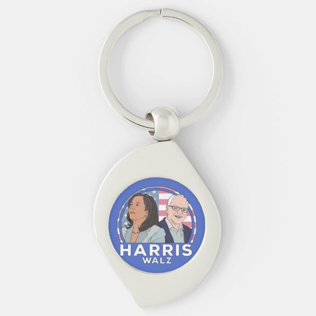 Harris Walz Election Key Ring (Front)