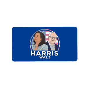 Harris Walz Election Label