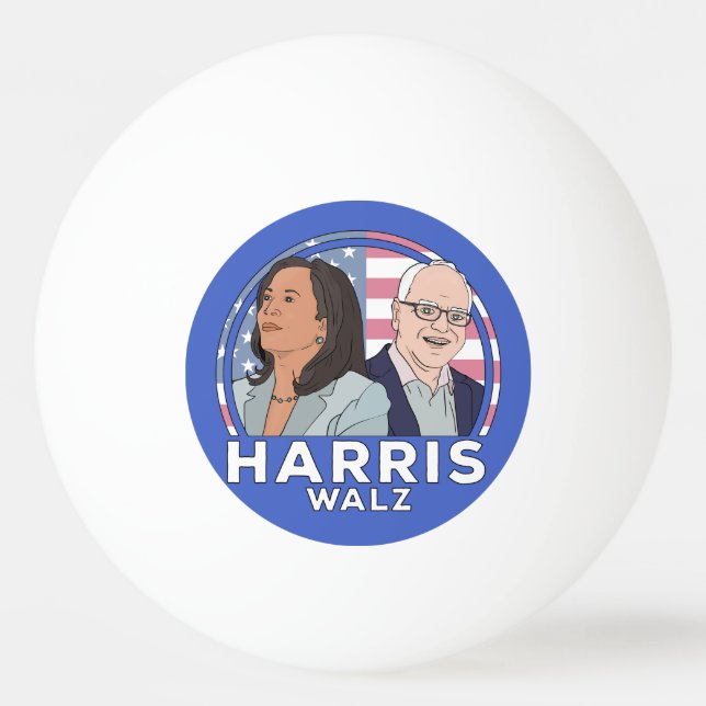 Harris Walz Election Ping Pong Ball (Front)