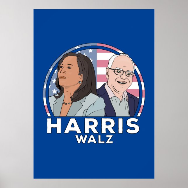 Harris Walz Election Poster (Front)