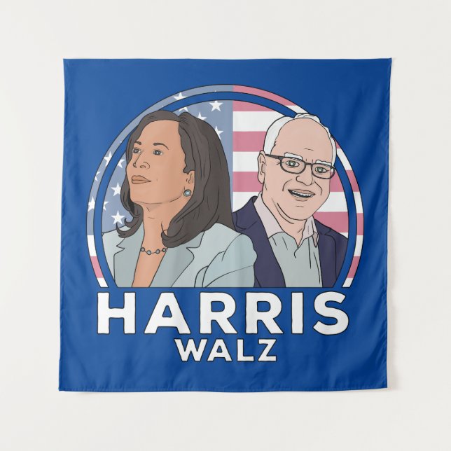 Harris Walz Election Tapestry (Front)