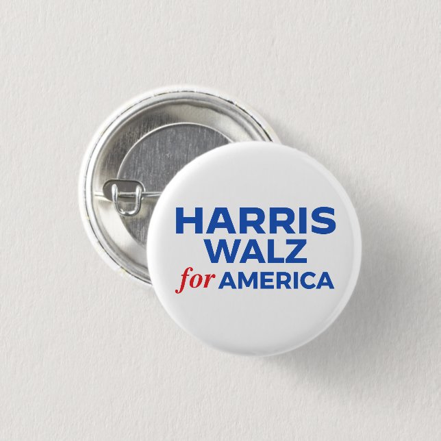 Harris Walz for America 3 Cm Round Badge (Front & Back)